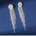 Sparkling Silver Women's Cubic Zirconia Heart Stud Earrings Gorgeous Female Wedding Party Fashion Ear Piercing Accessories New Jewelry