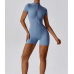 Yoga Set  Blue Women Fitness Rompers Sexy One Piece Strap Tummy Control Padded Sports Bra Workout JumpSuits Sportswear