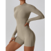 2pcs Beige Yoga Sets Womens Outfits Peach Hip Lifting Suit Neck Hanging Sports Bra Shockproof Quick Drying Shorts Set Female Tracksuit