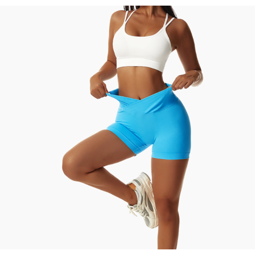 Blue Women Sports Shorts High Waist Yoga Shorts Slim Fit Butt Lift Gym Running High Elastic Biker Shorts Blue Women Sports Shorts High Waist Yoga Shorts Slim Fit Butt Lift Gym Running High Elastic Biker Shorts