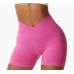 Rose Women Sports Shorts High Waist Yoga Shorts Slim Fit Butt Lift Gym Running High Elastic Biker Shorts