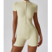 Yoga Set Beige Women Fitness Rompers Sexy One Piece Strap Tummy Control Padded Sports Bra Workout JumpSuits Sportswear