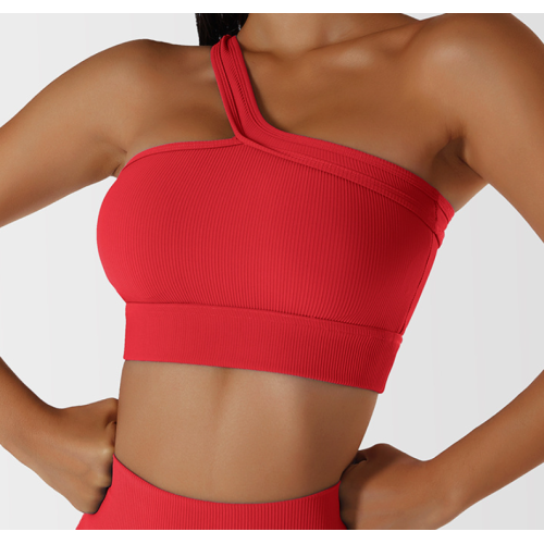 Red Ladies Sports Bra Sexy Criss Cross Straps Back High Support Impact Yoga Underwear Running Fitness Gym Padded Bralette