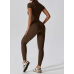 Yoga Set Brown Women Fitness Rompers Sexy One Piece Strap Tummy Control Padded Sports Bra Workout JumpSuits Sportswear Yoga Set Brown Women Fitness Rompers Sexy One Piece Strap Tummy Control Padded Sports Bra Workout JumpSuits Sportswear