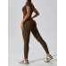 Yoga Set Brown Women Fitness Rompers Sexy One Piece Strap Tummy Control Padded Sports Bra Workout JumpSuits Sportswear Yoga Set Brown Women Fitness Rompers Sexy One Piece Strap Tummy Control Padded Sports Bra Workout JumpSuits Sportswear