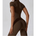 Yoga Set Brown Women Fitness Rompers Sexy One Piece Strap Tummy Control Padded Sports Bra Workout JumpSuits Sportswear Yoga Set Brown Women Fitness Rompers Sexy One Piece Strap Tummy Control Padded Sports Bra Workout JumpSuits Sportswear