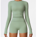 2pcs Green Yoga Sets Womens Outfits Peach Hip Lifting Suit Neck Hanging Sports Bra Shockproof Quick Drying Shorts Set Female Tracksuit 2pcs Green Yoga Sets Womens Outfits Peach Hip Lifting Suit Neck Hanging Sports Bra Shockproof Quick Drying Shorts Set Female Tracksuit