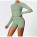 2pcs Green Yoga Sets Womens Outfits Peach Hip Lifting Suit Neck Hanging Sports Bra Shockproof Quick Drying Shorts Set Female Tracksuit 2pcs Green Yoga Sets Womens Outfits Peach Hip Lifting Suit Neck Hanging Sports Bra Shockproof Quick Drying Shorts Set Female Tracksuit
