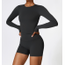 2pcs Black Yoga Sets Womens Outfits Peach Hip Lifting Suit Neck Hanging Sports Bra Shockproof Quick Drying Shorts Set Female Tracksuit 2pcs Black Yoga Sets Womens Outfits Peach Hip Lifting Suit Neck Hanging Sports Bra Shockproof Quick Drying Shorts Set Female Tracksuit