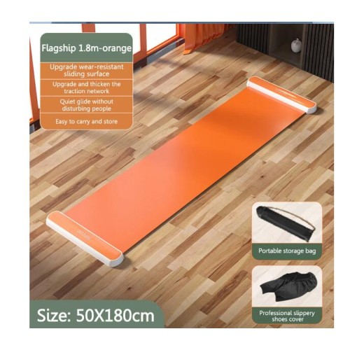 140/180/200CM Yoga Sliding Mat Sport Fitness Glide Pilates Skating Training Board Mat for Ice Hockey Roller Skating Leg Exercise