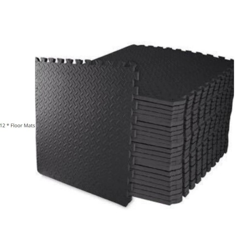 12PCS 30*30cm Sports Protection Gym Mat EVA Leaf Grain Floor Mats Yoga Fitness Non-Slip Splicing Rugs Thicken Shock Room Workout