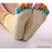 Women Colorful Yoga Socks Non-Slip Ladies Dance Socks Cotton Healthy Sports Five-toed Socks