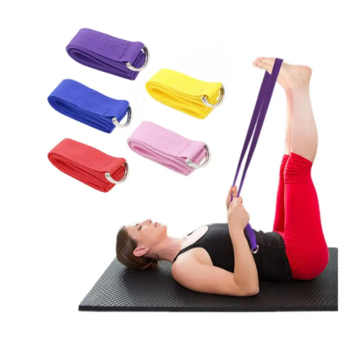 Sports Yoga Straps Durable Cotton Exercise Straps Adjustable D-Ring Buckle Yoga Stretch Pilates Belt Resistance Fitness Band